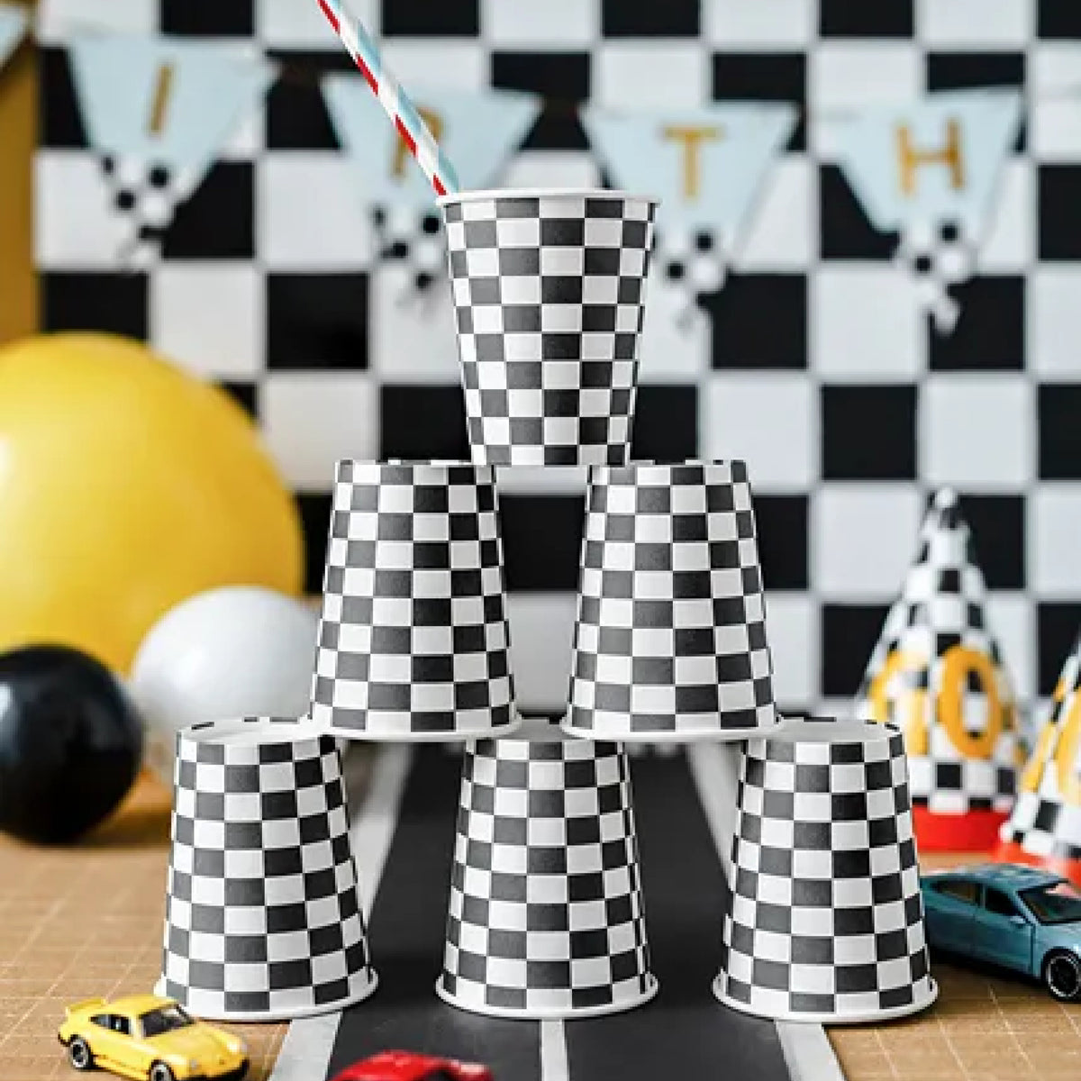 Papkrus Ternet Racerinspireret – Mix med Guldprint – 220 ml – 6 stk.