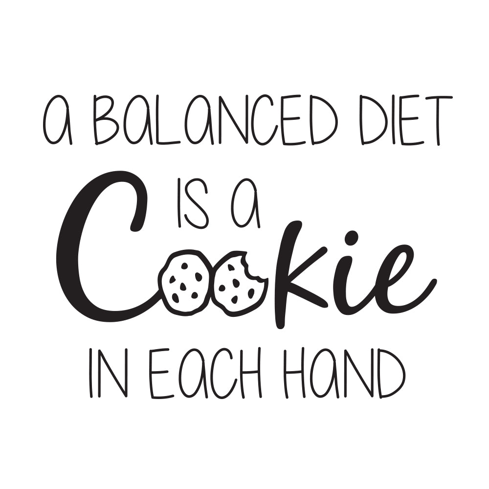 A balanced diet is.. Wallsticker